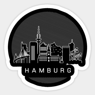 Hamburg Germany Skyline Sticker